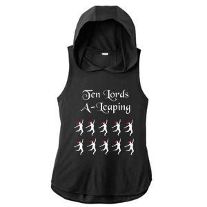  Funny Christmas Tee Shirt Lords A Leaping Tee  Ladies PosiCharge Tri-Blend Wicking Draft Hoodie Tank