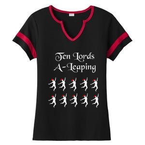  Funny Christmas Tee Shirt Lords A Leaping Tee  Ladies Halftime Notch Neck Tee