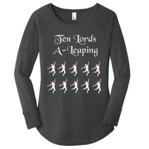  Funny Christmas Tee Shirt Lords A Leaping Tee  Women's Perfect Tri Tunic Long Sleeve Shirt