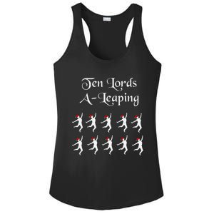  Funny Christmas Tee Shirt Lords A Leaping Tee  Ladies PosiCharge Competitor Racerback Tank