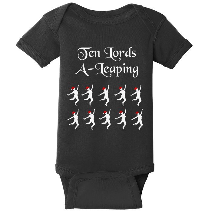  Funny Christmas Tee Shirt Lords A Leaping Tee  Baby Bodysuit