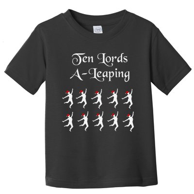  Funny Christmas Tee Shirt Lords A Leaping Tee  Toddler T-Shirt