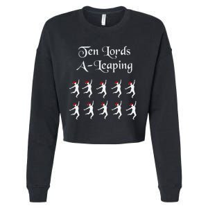  Funny Christmas Tee Shirt Lords A Leaping Tee  Cropped Pullover Crew