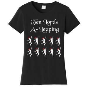  Funny Christmas Tee Shirt Lords A Leaping Tee  Women's T-Shirt