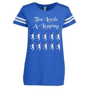  Funny Christmas Tee Shirt Lords A Leaping Tee  Enza Ladies Jersey Football T-Shirt