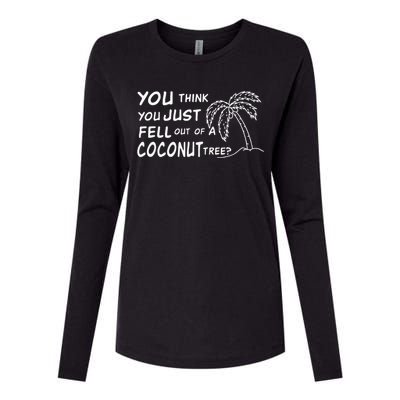 Funny Coconut Tree Kamala Harris Political Humor Womens Cotton Relaxed Long Sleeve T-Shirt