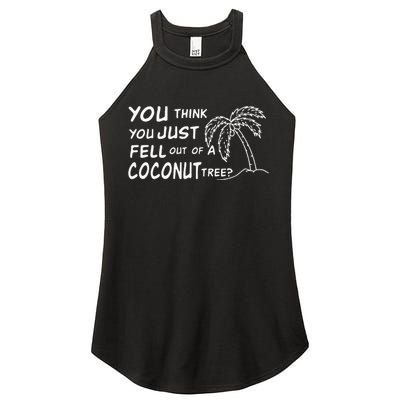 Funny Coconut Tree Kamala Harris Political Humor Women's Perfect Tri Rocker Tank