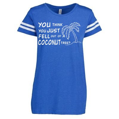 Funny Coconut Tree Kamala Harris Political Humor Enza Ladies Jersey Football T-Shirt