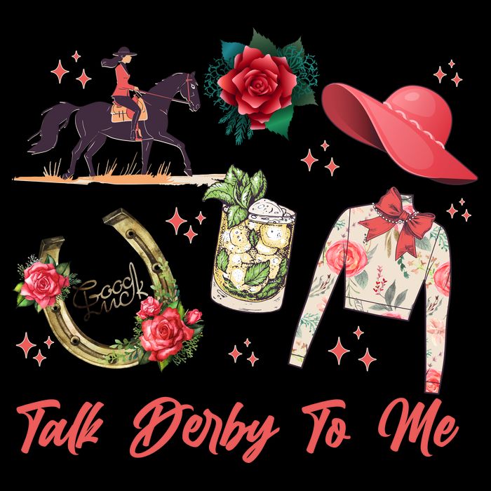 Funny Cute Talk Derby To Me Horse Racing Tall T-Shirt