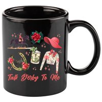 Funny Cute Talk Derby To Me Horse Racing 11oz C Handle Ceramic Mug