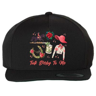 Funny Cute Talk Derby To Me Horse Racing Wool Snapback Cap