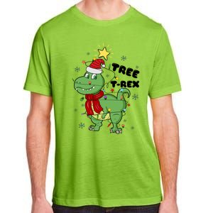 Funny Christmas Tree Rex Christmas Lights Santa Cool Gift Adult ChromaSoft Performance T-Shirt