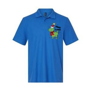 Funny Christmas Tree Rex Christmas Lights Santa Cool Gift Softstyle Adult Sport Polo