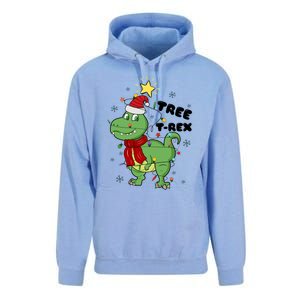 Funny Christmas Tree Rex Christmas Lights Santa Cool Gift Unisex Surf Hoodie