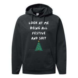 Funny Christmas Tree Gift Performance Fleece Hoodie