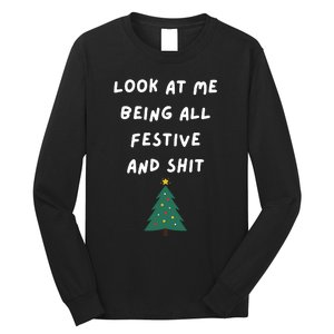 Funny Christmas Tree Gift Long Sleeve Shirt