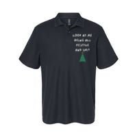 Funny Christmas Tree Gift Softstyle Adult Sport Polo