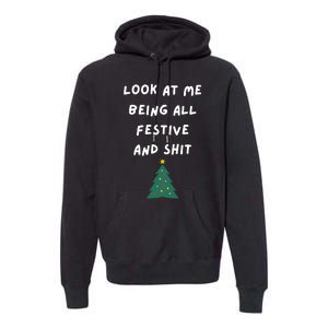 Funny Christmas Tree Gift Premium Hoodie