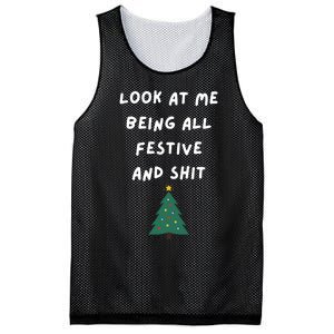 Funny Christmas Tree Gift Mesh Reversible Basketball Jersey Tank