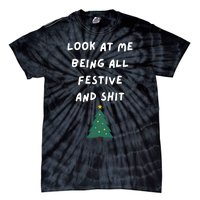 Funny Christmas Tree Gift Tie-Dye T-Shirt