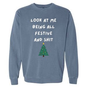 Funny Christmas Tree Gift Garment-Dyed Sweatshirt