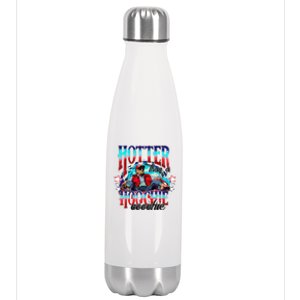 Funny Cute Trump Hotter Than A Hoochie Coochie Gift Stainless Steel Insulated Water Bottle