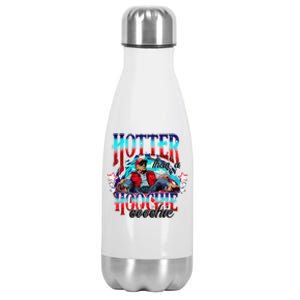 Funny Cute Trump Hotter Than A Hoochie Coochie Gift Stainless Steel Insulated Water Bottle