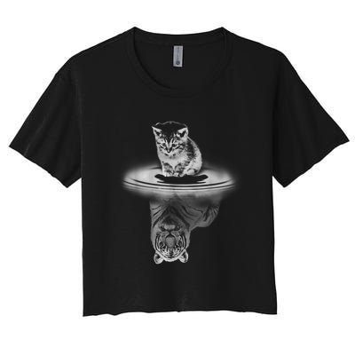 Funny Cat T Never Dream Gift For Cat Lovers Women's Crop Top Tee