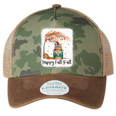 Funny Cute Tu Happy Fall Y'all Thanksgiving Gnome Lover Costume Autumn Gift Legacy Tie Dye Trucker Hat