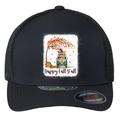 Funny Cute Tu Happy Fall Y'all Thanksgiving Gnome Lover Costume Autumn Gift Flexfit Unipanel Trucker Cap