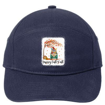 Funny Cute Tu Happy Fall Y'all Thanksgiving Gnome Lover Costume Autumn Gift 7-Panel Snapback Hat