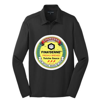 Finadenne Chamorro The Sauce Of Guam Silk Touch Performance Long Sleeve Polo