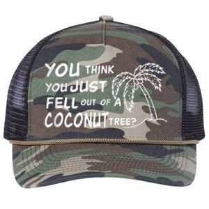 Funny Coconut Tree Kamala Harris Political Humor Retro Rope Trucker Hat Cap