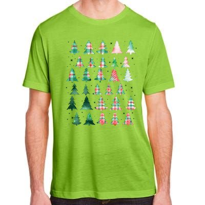 Festive Christmas Trees Patterns Mash Up Adult ChromaSoft Performance T-Shirt