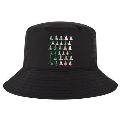 Festive Christmas Trees Patterns Mash Up Cool Comfort Performance Bucket Hat