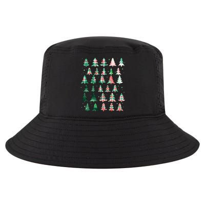 Festive Christmas Trees Patterns Mash Up Cool Comfort Performance Bucket Hat