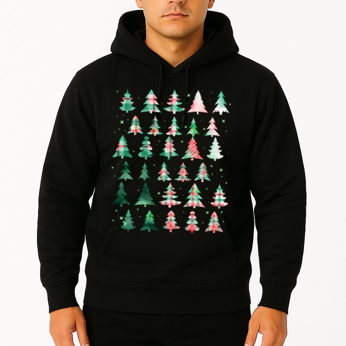 Festive Christmas Trees Patterns Mash Up Hoodie