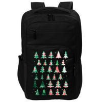 Festive Christmas Trees Patterns Mash Up Impact Tech Backpack