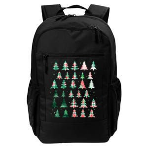 Festive Christmas Trees Patterns Mash Up Daily Commute Backpack