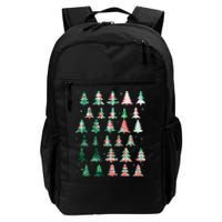 Festive Christmas Trees Patterns Mash Up Daily Commute Backpack