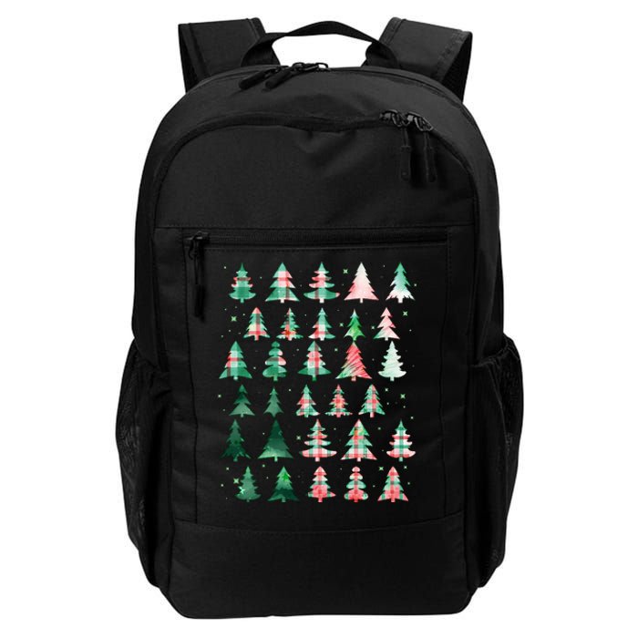 Festive Christmas Trees Patterns Mash Up Daily Commute Backpack