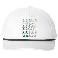 Festive Christmas Trees Patterns Mash Up Snapback Five-Panel Rope Hat