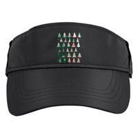 Festive Christmas Trees Patterns Mash Up Adult Drive Performance Visor