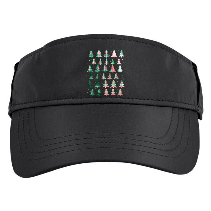 Festive Christmas Trees Patterns Mash Up Adult Drive Performance Visor