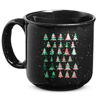 Festive Christmas Trees Patterns Mash Up 15oz Campfire Ceramic Mug