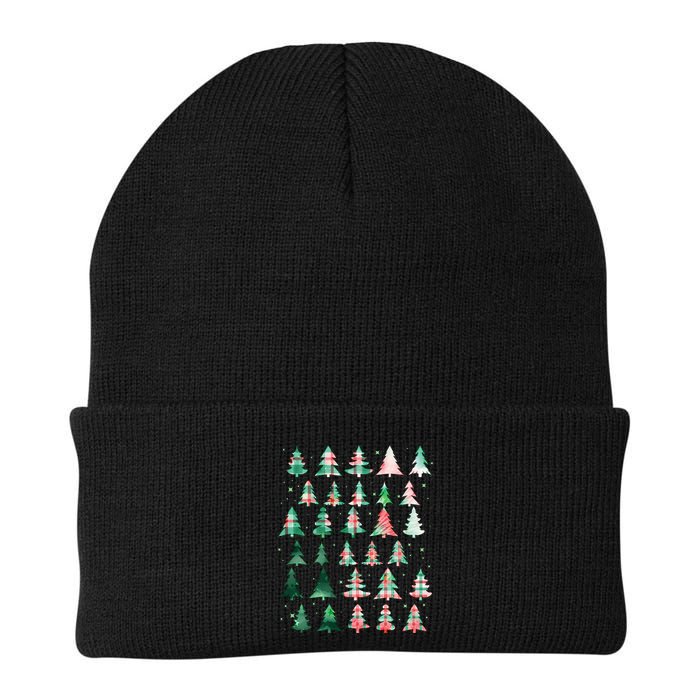 Festive Christmas Trees Patterns Mash Up Beanie