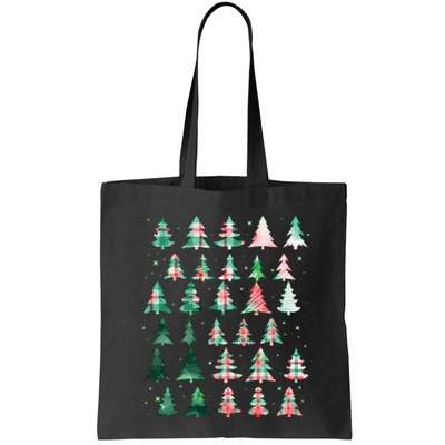 Festive Christmas Trees Patterns Mash Up Bag