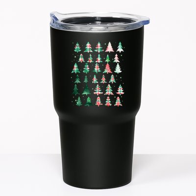 Festive Christmas Trees Patterns Mash Up Tumbler