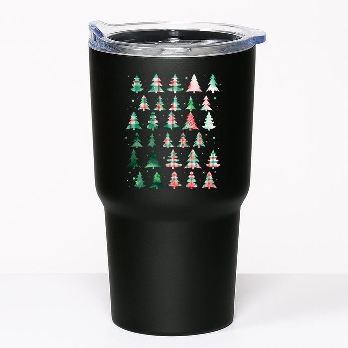Festive Christmas Trees Patterns Mash Up Tumbler