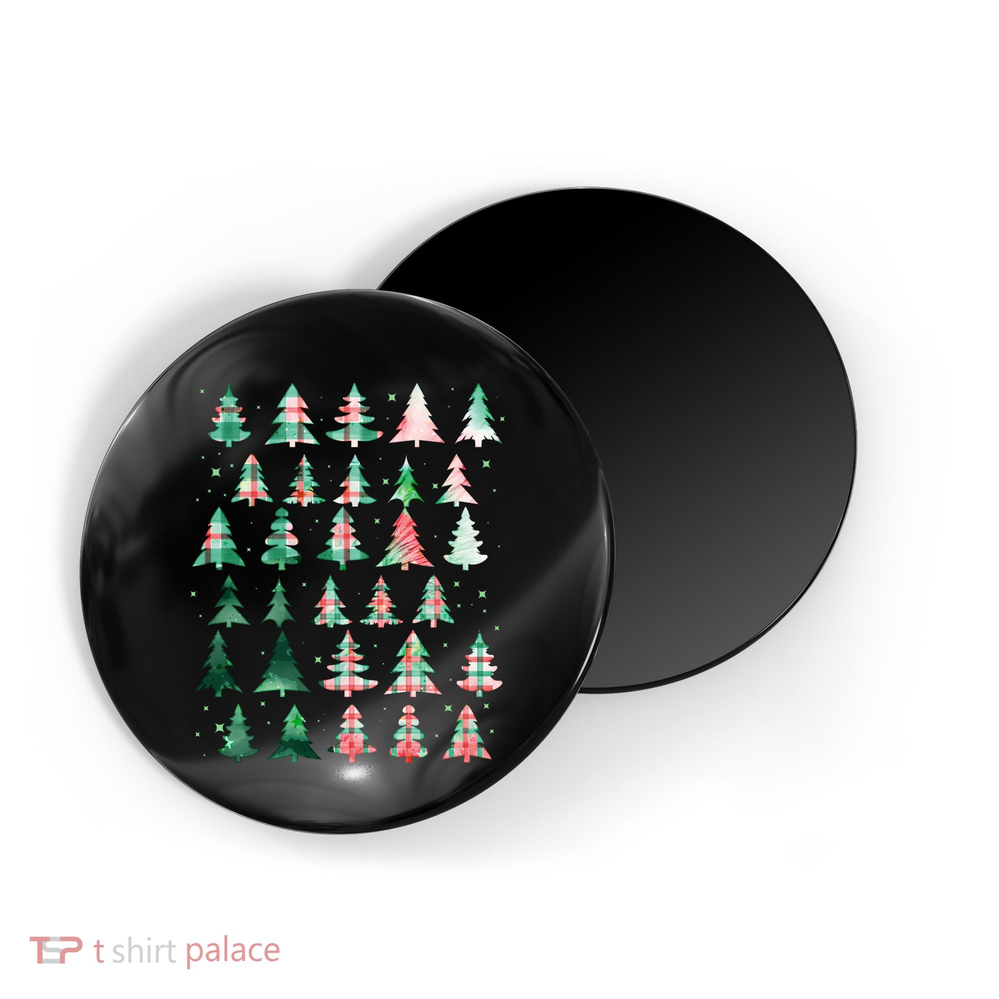 Festive Christmas Trees Patterns Mash Up Magnet